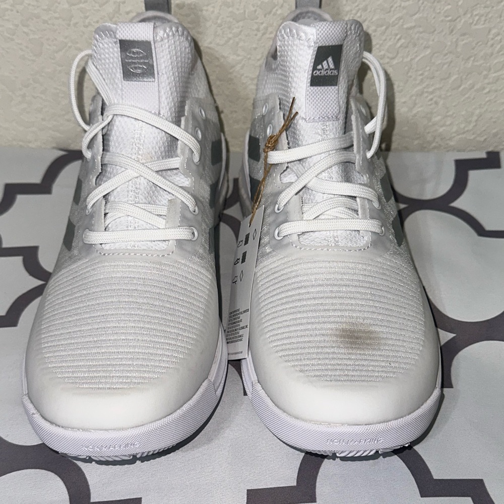 ADIDAS CRAZYFLIGHT MID VOLLEYBALL SHOES CLD WHITE METALLIC SILVER S 9 SLIGHTBLEM